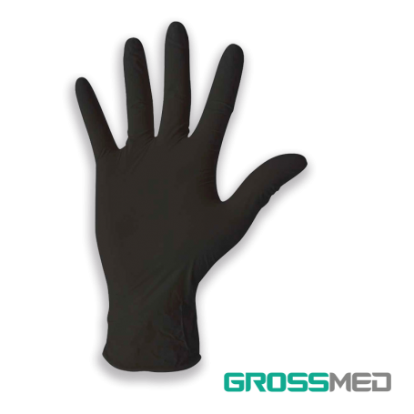 GUANTES DE NITRILO COLOR NEGRO TALLA M X 100 (VIPSALUD)